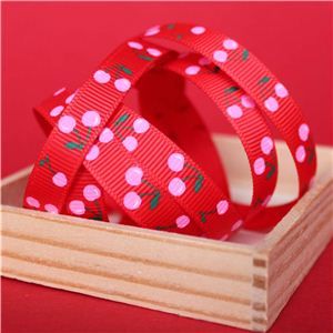Cherry Pick Ribbons - 10mm Poppy Red